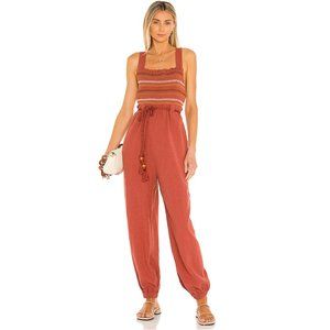 NWT: Free People - Sienna Smocked Jumpsuit